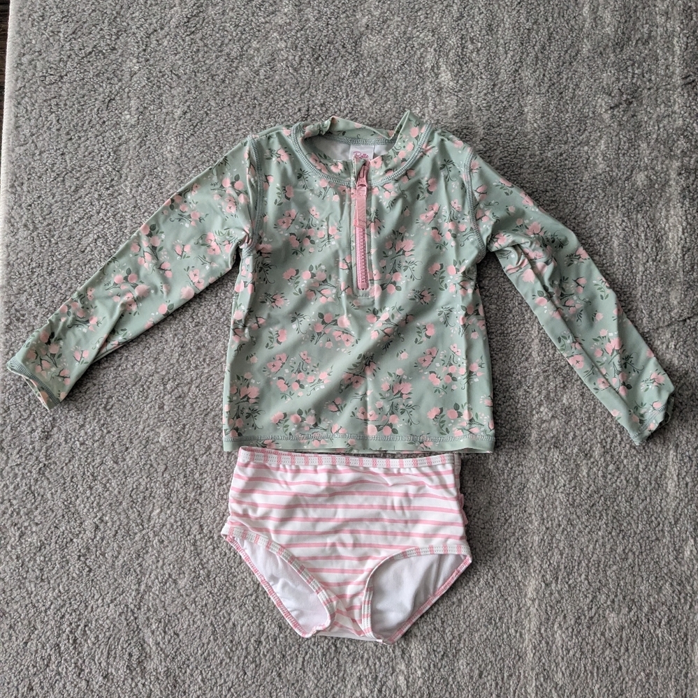 Ruffle Butts Long Sleeve Swim Set